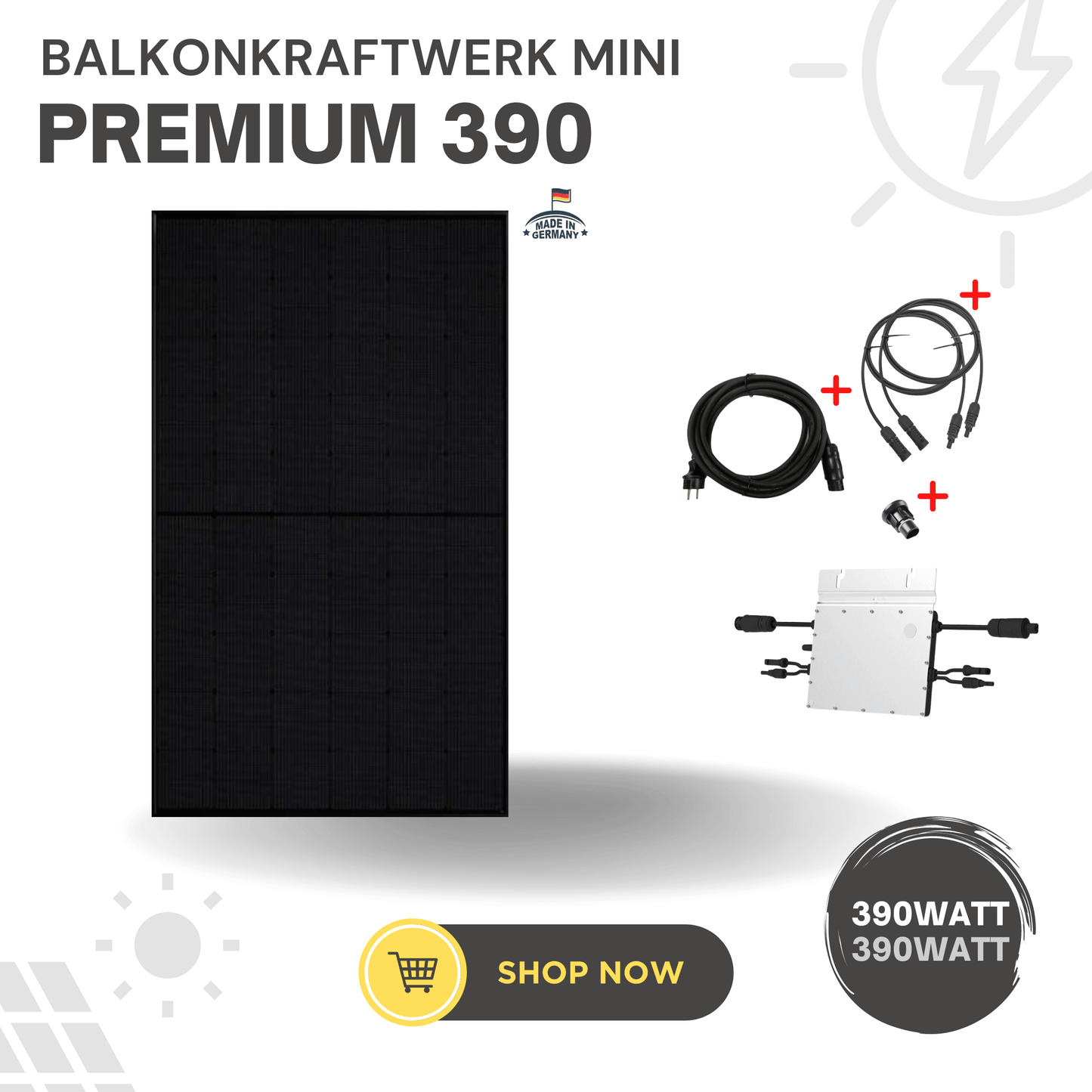 Balkonkraftwerk Angebot aus Freiburg im Breisgau ALL BLACK Solarmodule als Balkonkraftwerk im SET