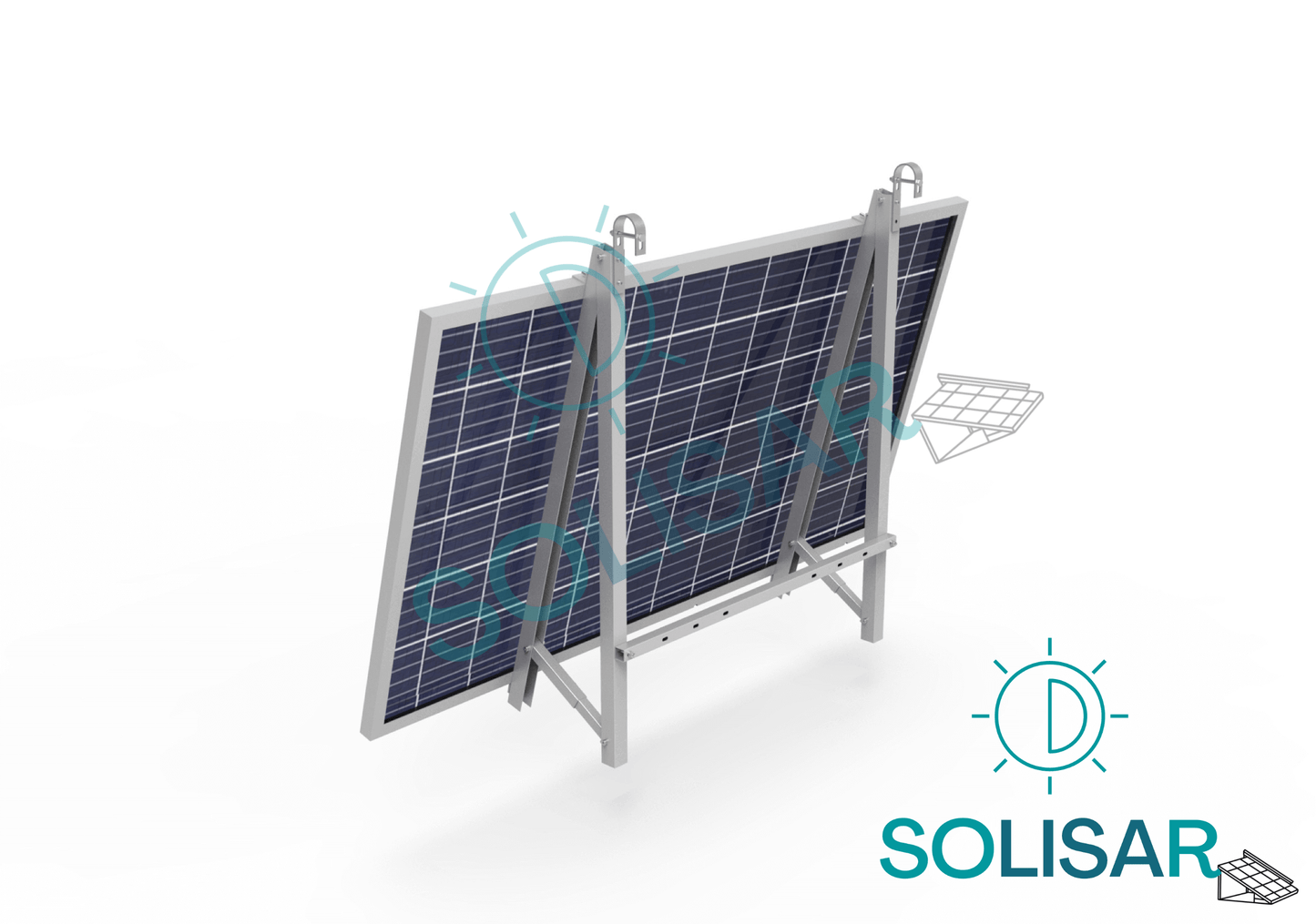BALKONKRAFTWERK HALTERUNG Für GELÄNDER | Solisar Solar
