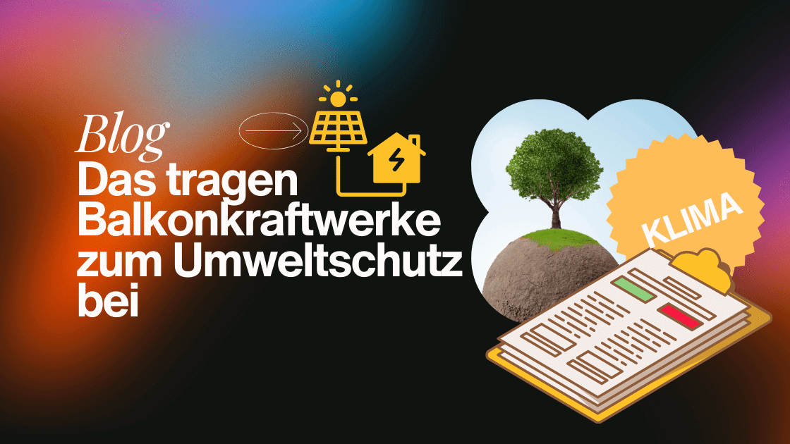Umweltschutz Balkonkraftwerks