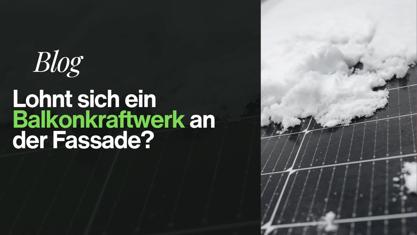 Balkonsolar im Winter an der Fassade
