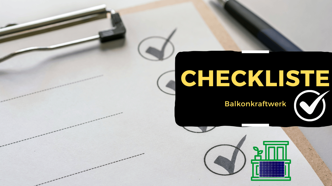 Checkliste: Inbetriebnahme eines Balkonkraftwerks