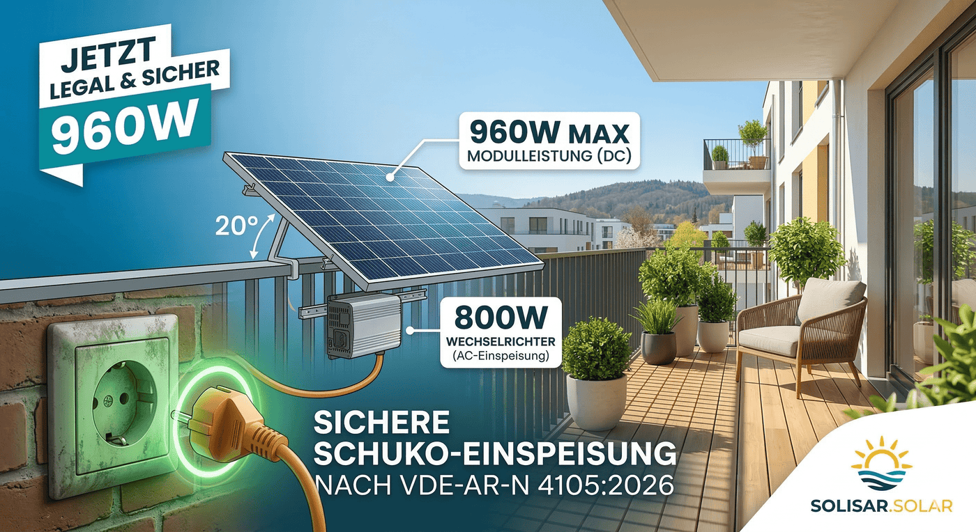 JETZT LEGAL & SICHER 960W Balkonkraftwerk