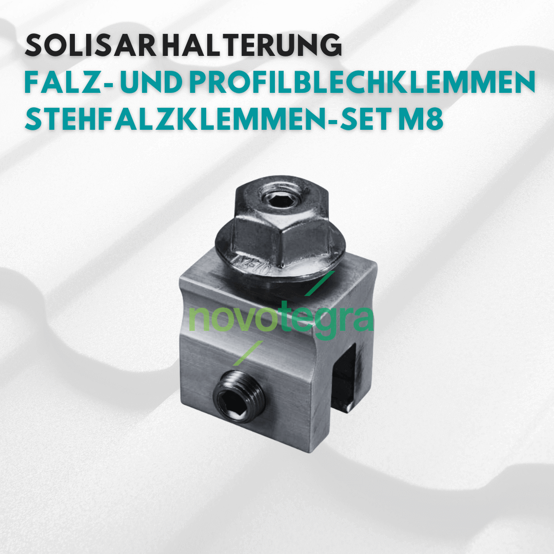 Falz- und Profilblechklemmen Stehfalzklemmen-M8 je 1 Stück