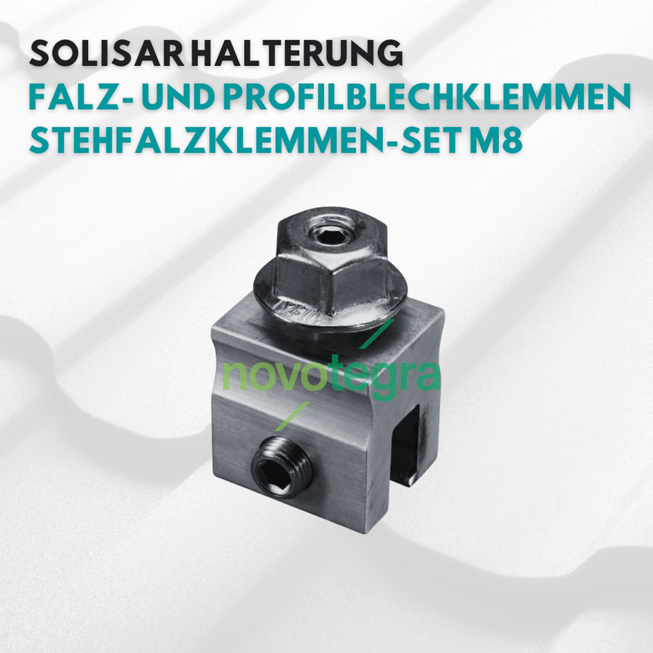 Falz- und Profilblechklemmen Stehfalzklemmen-M8 je 1 Stück