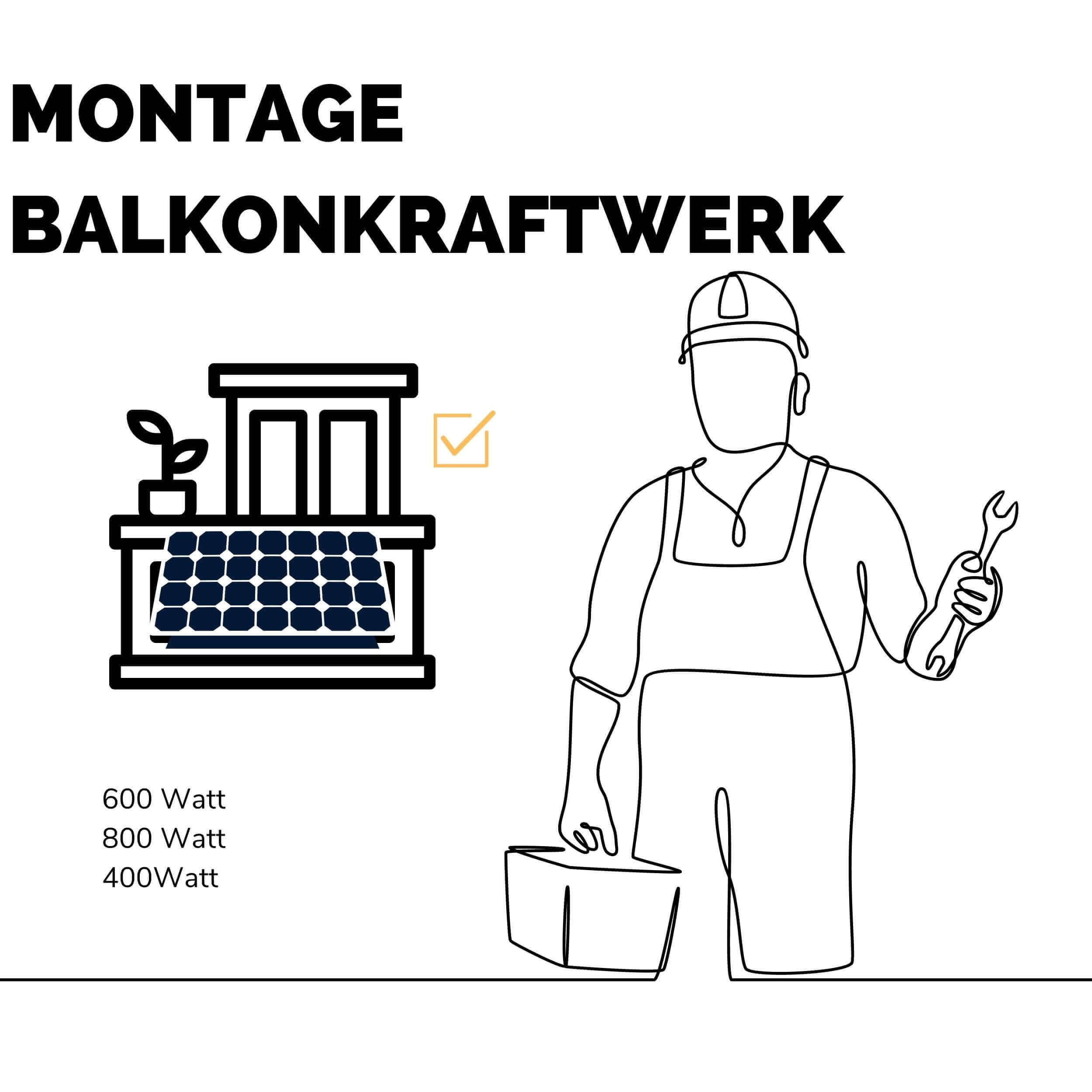 Unser Team montiert ihr Balkonkraftwerk