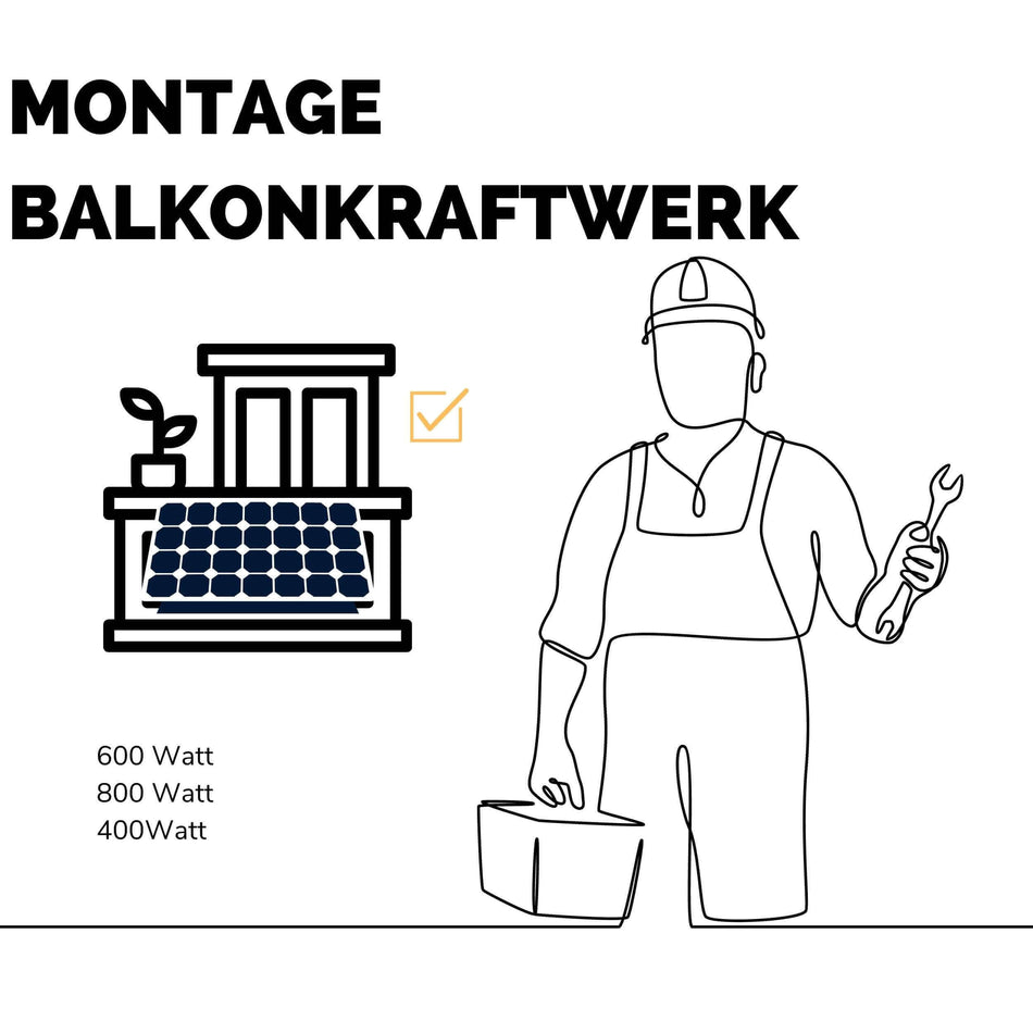 Unser Team montiert ihr Balkonkraftwerk