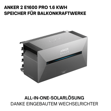 Detailansicht des Speichersystems der Anker SOLIX Solarbank 2 E1600 Pro