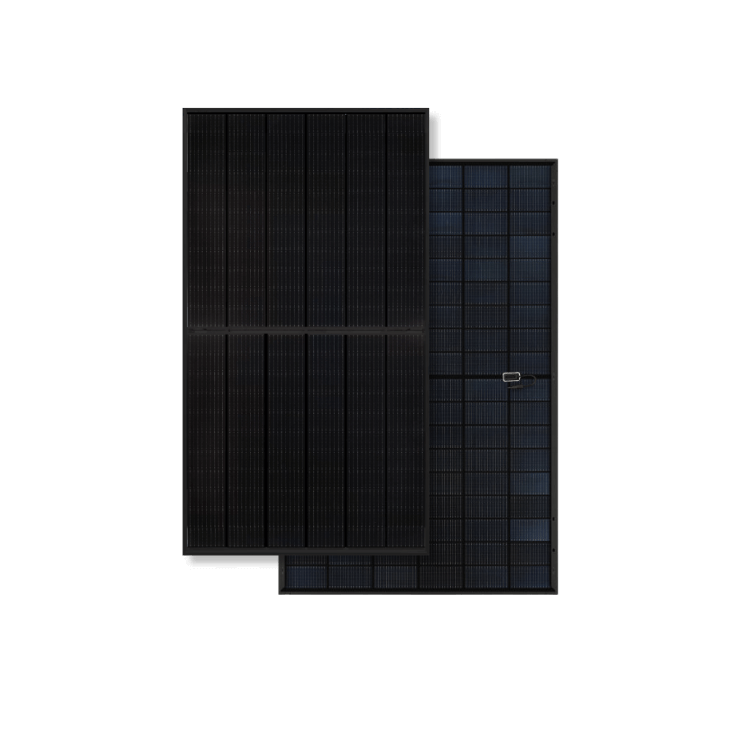 Bifaziale 445 Watt Solarmodule im Balkonkraftwerk Komplettset – Ansicht der Vorder- und Rückseite